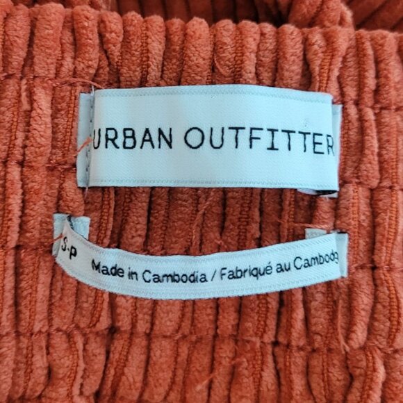 Urban Outfitters Corduroy Cargo Pants Small Stretch Waist Rust - Picture 8 of 16
